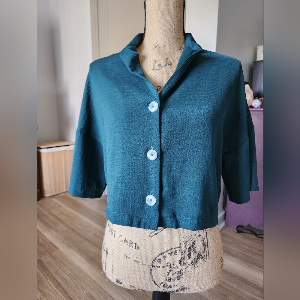 Dark green button up